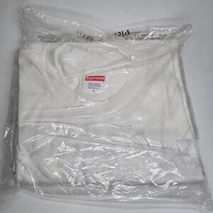 Supreme Play Dead Tee White Men's Graphic Box Logo T-Shirt FW22 SIZE L